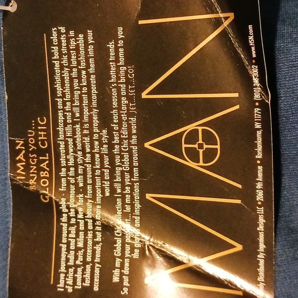 IMAN "Global Chic" Dark Blue Zip Around Jacket in Size M  (NWT) - Picture 8 of 10